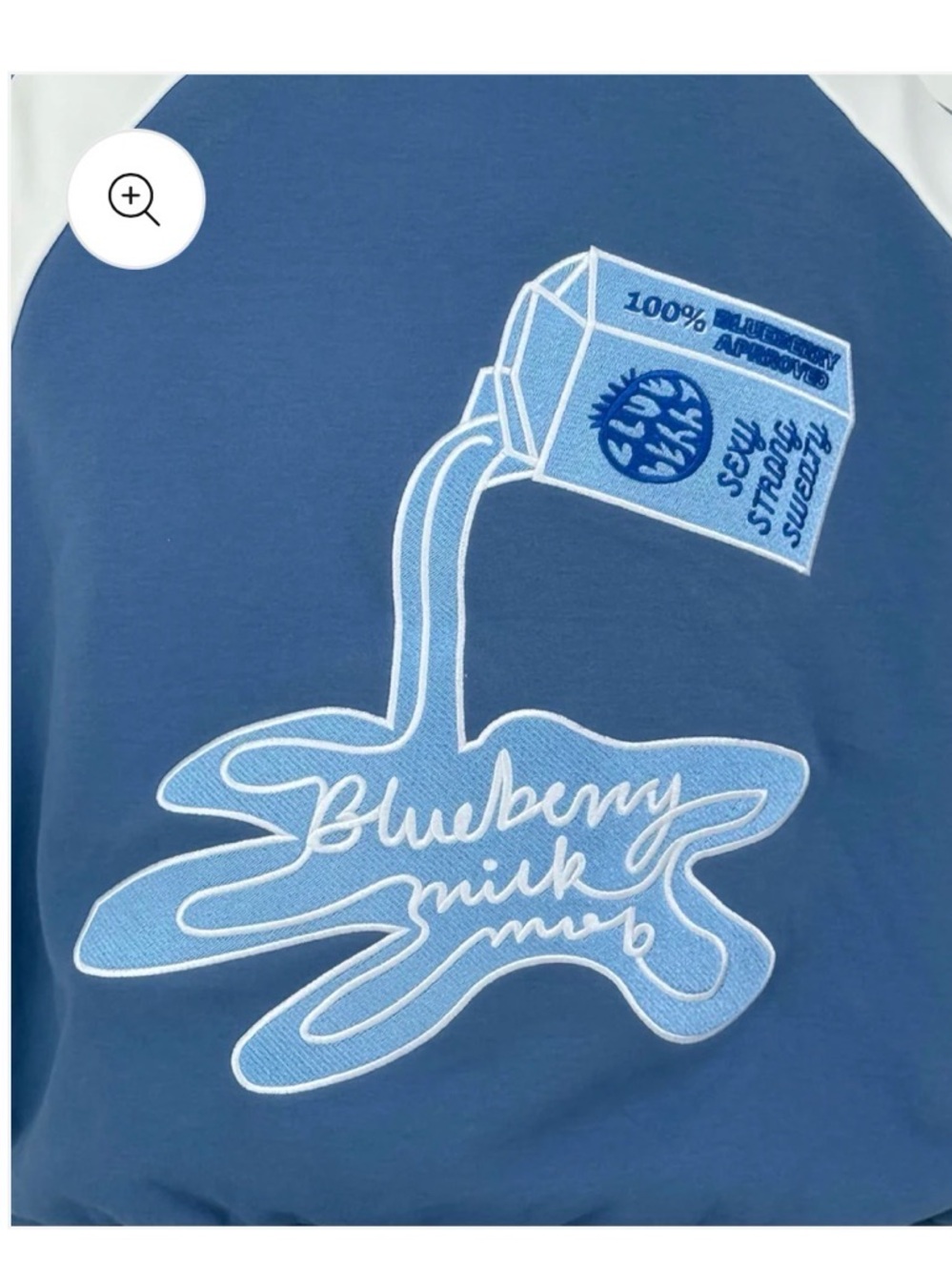 BLUEBERRY MILK MOB VARSITY JACKET SIZE MEDIUM - Picture 2 of 3